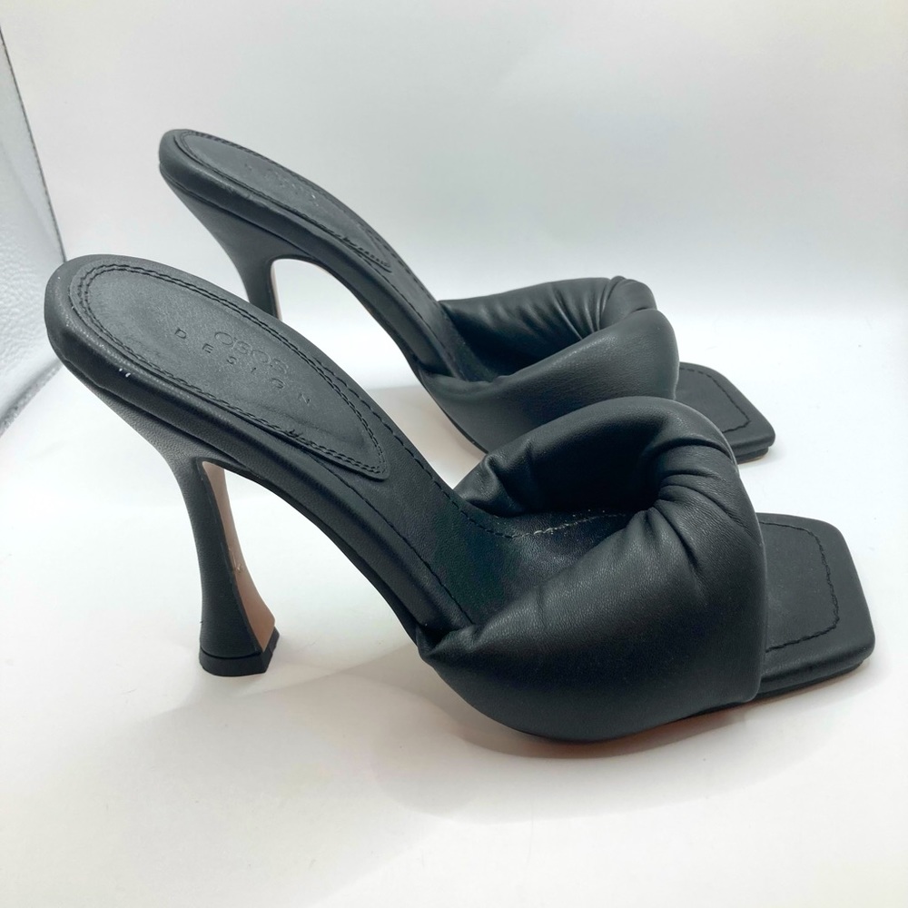 ASOS Mules Heels Niki Padded Twist Shoes Black Women’s Size 7
